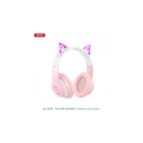 XO BE38 bluetooth slušalice za decu cats ear roze Cene