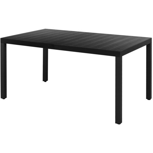 5-dijelni vrtni blagovaonski set od PVC ratana crni Slike