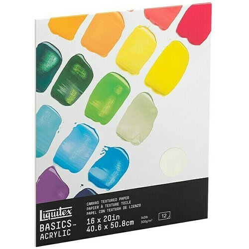 LIQUITEX Basics Akrilni blok za crtanje (300 g/m&amp;sup2;, 40,6 x 50,8 cm, Broj listova: 12 Kom.) Slike