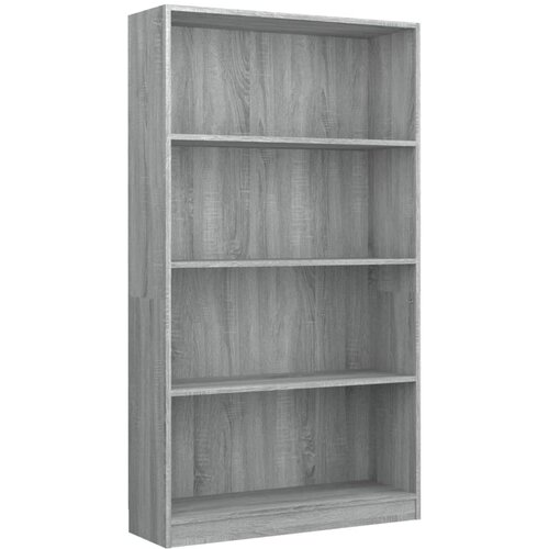 Maison Chic Knjižna omara - Knjižni regal 4-nadstropna siva sonoma 80x24x142 cm inžen. les, (21726068) Cene