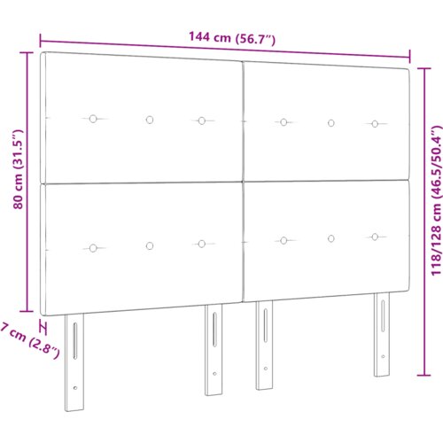  LED uzglavlje Tamnozelena 72 cm Bar&amp;scaron;un Slike