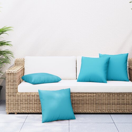 VidaXL jastučići 4 kom tirkizni 40x40 cm tkanina Slike