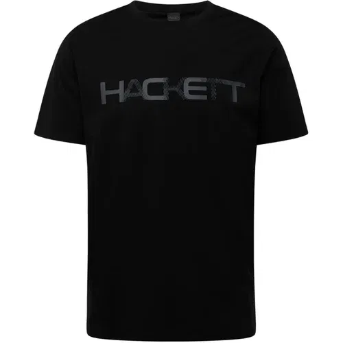 Hackett London Majica tamo siva / crna