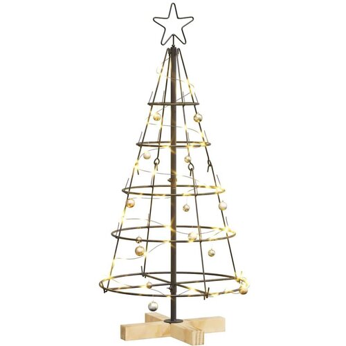 VidaXL Božićno drvo u obliku čunja s stalakom Crna 90 cm Čelik Slike