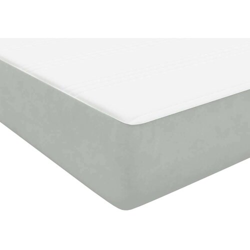  Box Spring krevet s madracem svijetlo sivi 80x220 cm samt Slike