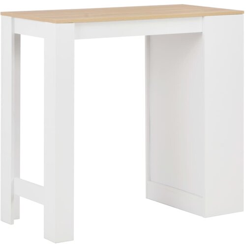  Barski stol s policom bijeli 110 x 50 x 103 cm Slike
