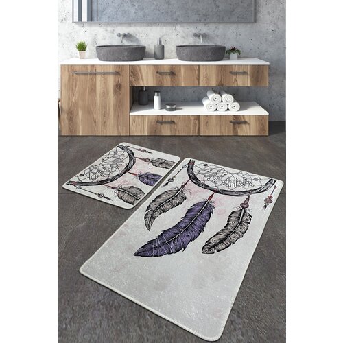  Parast Djt Multicolor Bathmat Set (2 Pieces) Cene