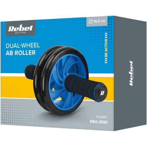 Rebel ACTIVE Dupli točak za trbu&amp;scaron;njake AB roller sa podlogom za kolena RBA-3061 Slike