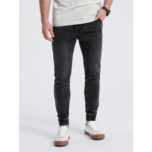 Ombre Men&amp;#039;s JOGGER SLIM FIT denim pants - graphite Slike