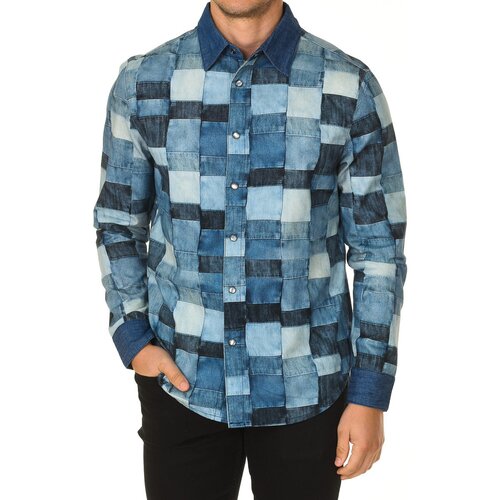Desigual Srajce z dolgimi rokavi 18WMCD05-5053 Modra Slike