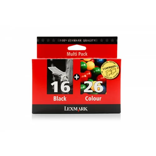 Lexmark Komplet kartuš 16 Black in 26 Color / Original