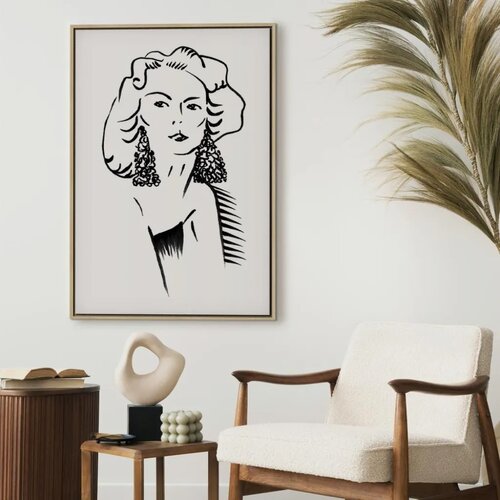  Slika - Romantic Blonde (1 Part) Vertical 60x90 U prirodnom drvenom okviru Slike
