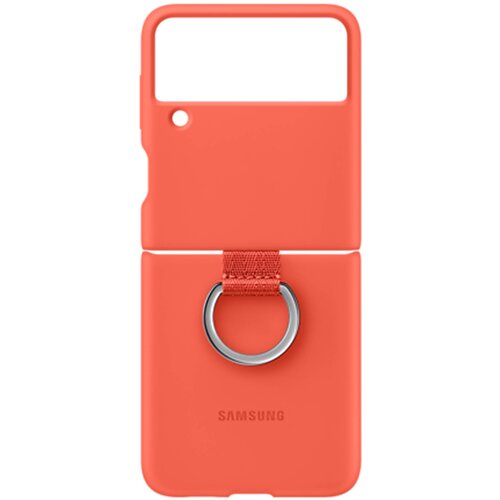 Samsung Originalen tanek silikonski ovitek s prstanom za Galaxy Z Flip 3 - oranžen, (20629496) Cene