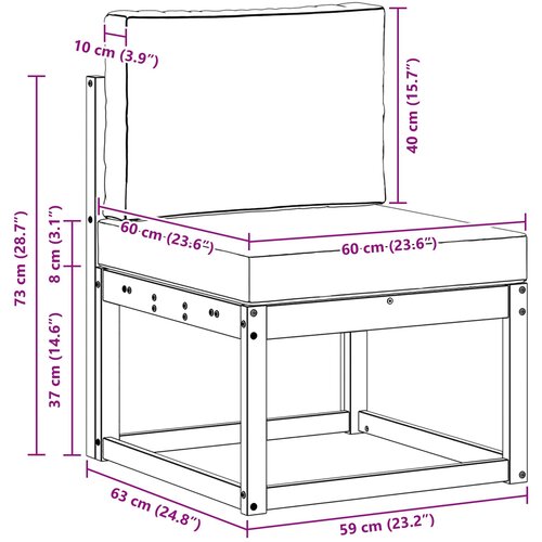  Set vanjskih sofa Bijela i krem 59 x 63 x 73 cm Slike