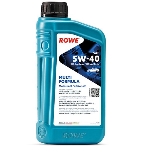 Rowe hightec multi formula motorno ulje 5W40 1L Slike