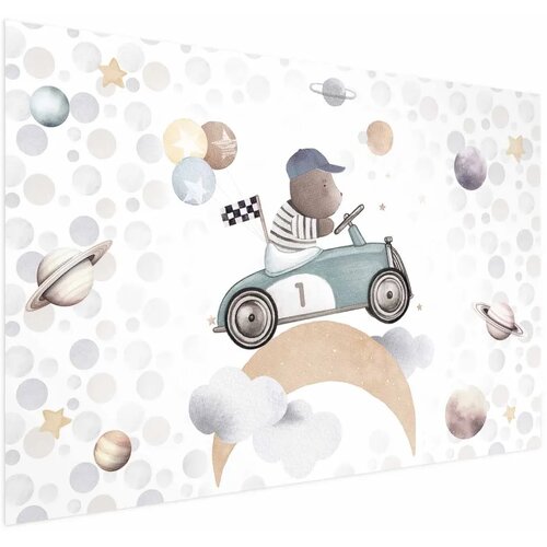  Plakat - Bear in a Race Car 30x21 Bez okvira Cijene
