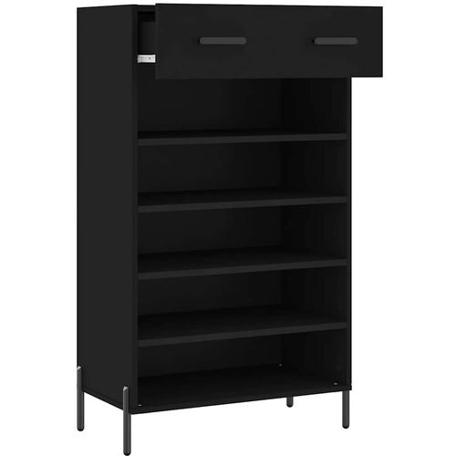  za cipele crni 60 x 35 x 105 cm od konstruiranog drva Slike