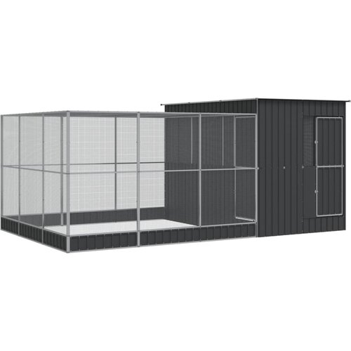  Kavez za ptice s produžetkom srebrni 497x303x216 cm čelični Slike