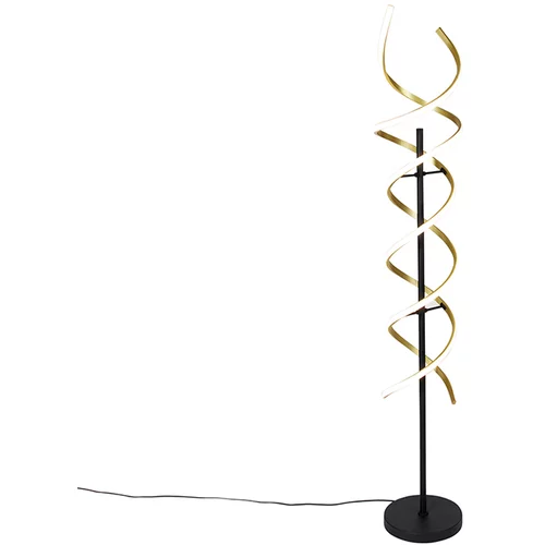 Trio Leuchten Stoječa svetilka zlata z LED 3-stopenjsko zatemnitvijo v Kelvin - Henk