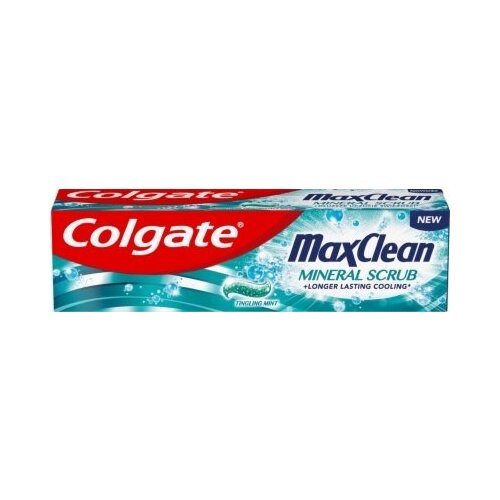 Colgate Max Clean Mineral Scrub gelasta zobna pasta za svež dah Tingling Mint 75 ml Cene