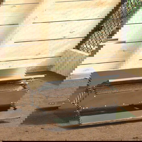 vidaXL Hranilka za piške s pedali srebrna 75 x 53 x 20,5 cm Cene