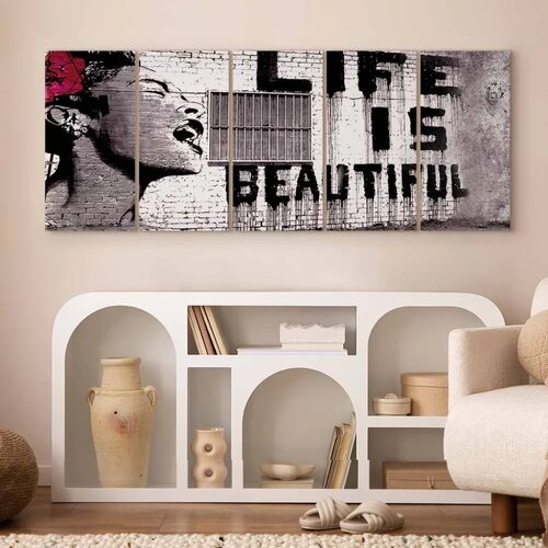  Slika - Banksy: Life is Beautiful 200x80 Akustična Slike