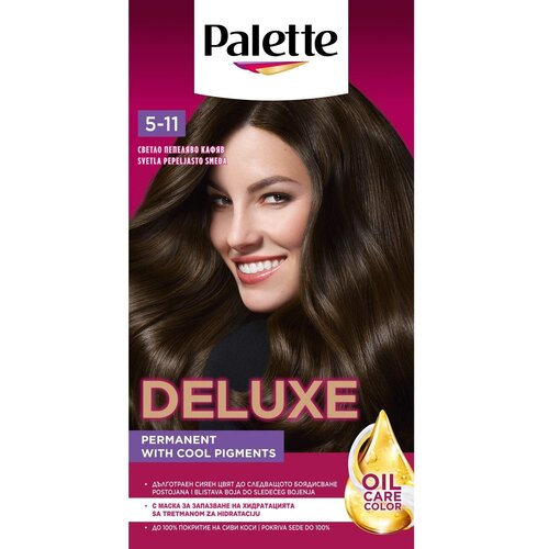 Schwarzkopf Deluxe farba za kosu 5.11 light ash brown Cene