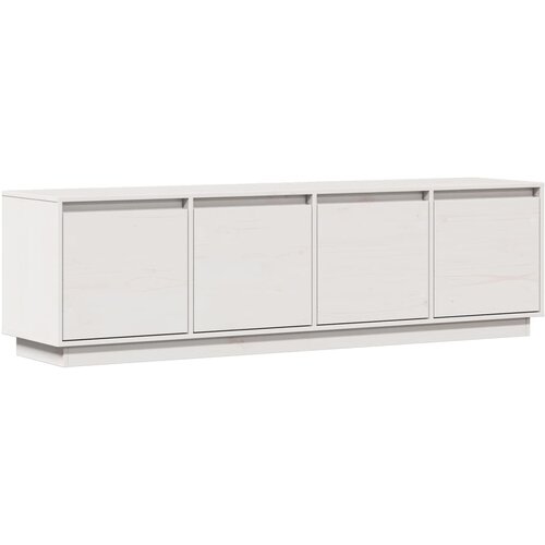 Maison Chic TV omarica - TV stojalo - Televizijska omarica bela 156x37x45 cm trdna borovina, (21699519) Cene