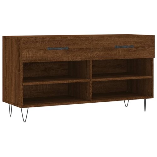 Maison Chic Klop za čevlje - Sedež za čevlje rjavi hrast 102x35x55 cm inženirski les, (21777233) Slike