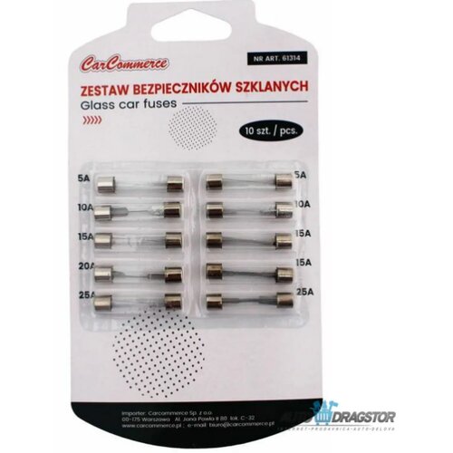 CCM SET STAKLENIH OSIGURACA 32MM (5/10/15/20/25A) 10KOM Cene