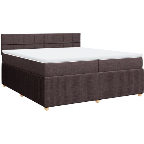 vidaXL Krevet s oprugama i madracem tamnosmeđi 200x200 cm od tkanine Cijene