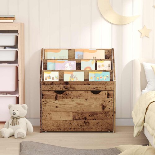  Polica za knjige za djecu Staro drvo 60 x 29,5 x 69 cm Slike