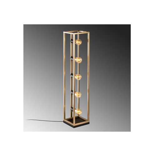 Opviq podna lampa Kafes 13745, 21 x 21 x 102 cm, 250 cm kabl, E27, zlatne boje Slike