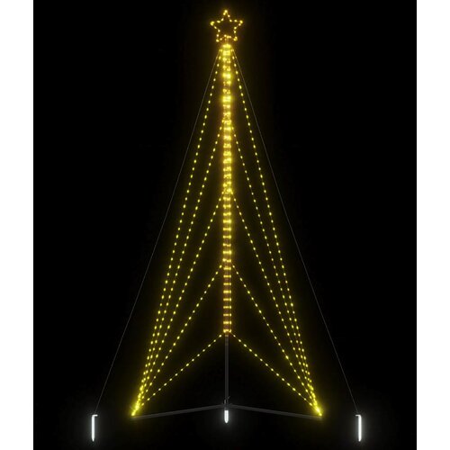 vidaXL Lučke za novoletno jelko 615 LED diod hladno tople bele 404,5cm Cene