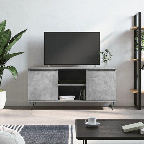 VidaXL TV ormarić siva boja betona 104x35x50 cm od konstruiranog drva Slike
