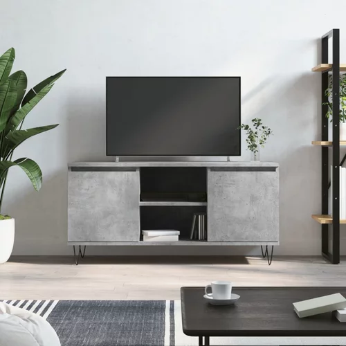 vidaXL TV ormarić siva boja betona 104x35x50 cm od konstruiranog drva