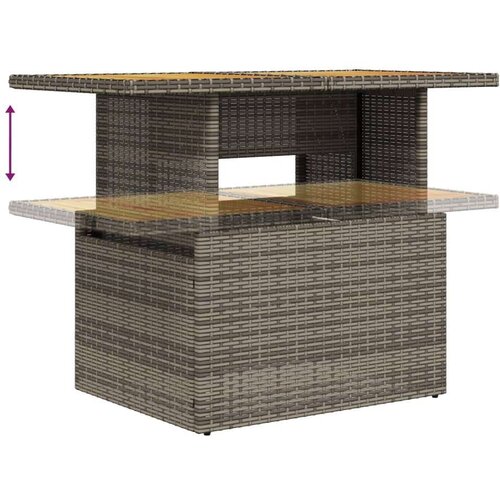 VidaXL 8-dijelni set vrtnih sofa od poliratana s jastucima sivi Slike