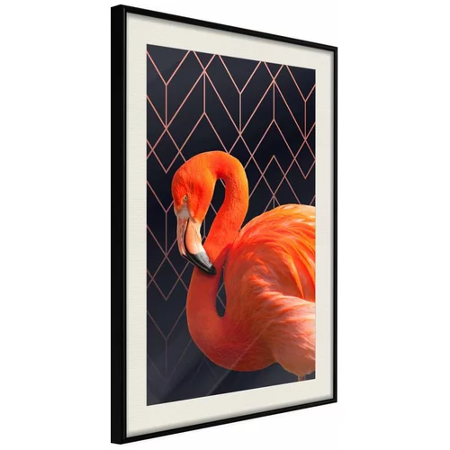  Poster - Orange Flamingo 30x45