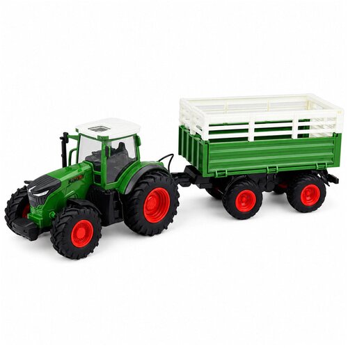  Remote Controlled RC Agricultural Tractor with Tipper Trailer and Lights 1:24 Slike