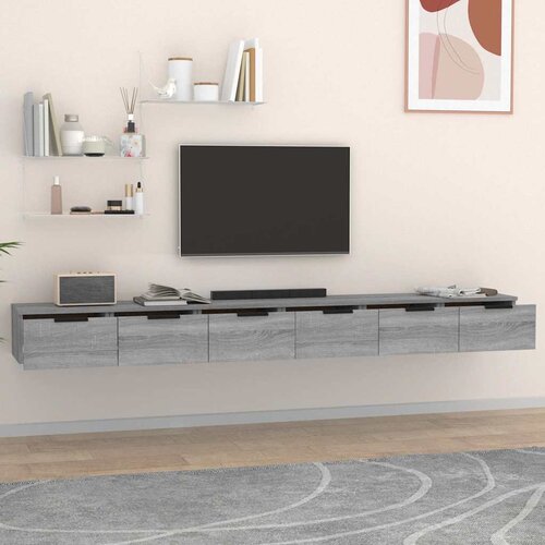  Zidni ormarići 2 kom boja hrasta 102x30x20 cm konstruirano drvo Smeđa Slike