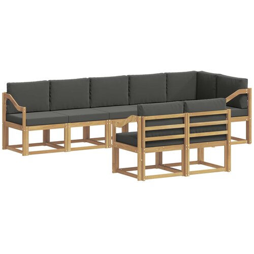 vidaXL Zunanja garnitura za sedenje 8 pcs Bela in antracit Poliester, (5000280077) Cene