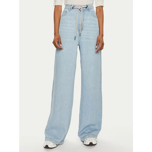 Munthe Jeans hlače Obey 242140524206 Modra Wide Leg
