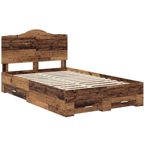  Okvir za krevet Staro drvo 120 x 190 cm Konstruirano drvo Slike