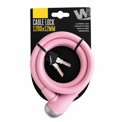 Wag spiralna sajla za zaključavanjesilicon &amp;oslash; 12 - roze Slike