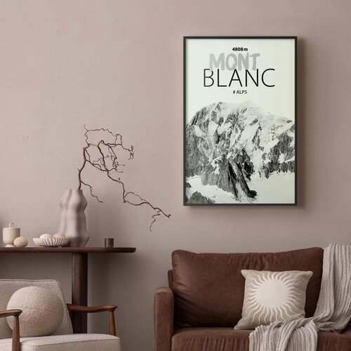  Plakat Mont Blanc 60x90 Crni okvir Cene