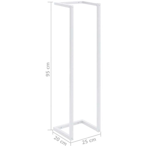 VidaXL stalak za ručnike bijeli 25 x 20 x 95 cm čelični Slike