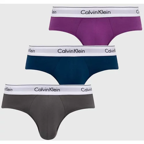 Calvin Klein Underwear Moške spodnjice 3-pack moški, vijolična barva