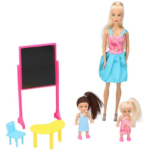 Eddy Toys Lutka učiteljica sa 2 učenice i tablom 30.5 cm Slike