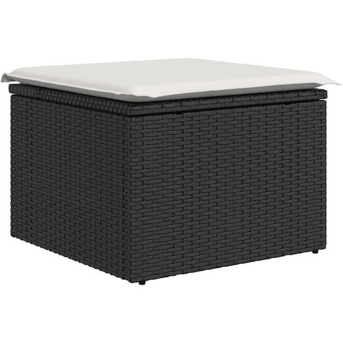 VidaXL 7-dijelni set vrtnih sofa od poliratana s jastucima crni bagrem Slike