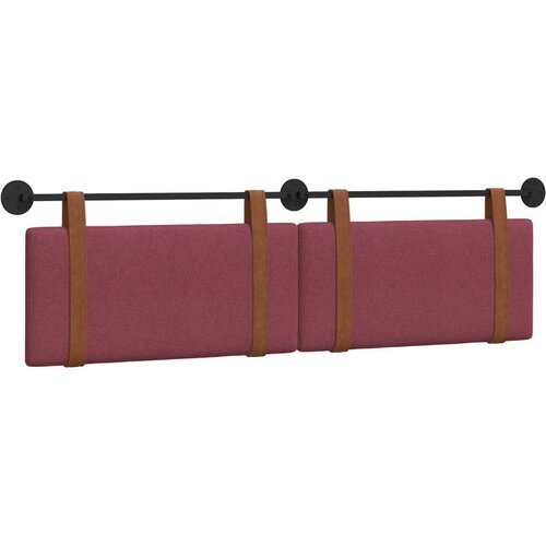  Držeće uzglavlje Zidne Vinska crvena 170 x 55 x 5 cm Antikni PU - boja crnog vina 160 cm bez LED Slike